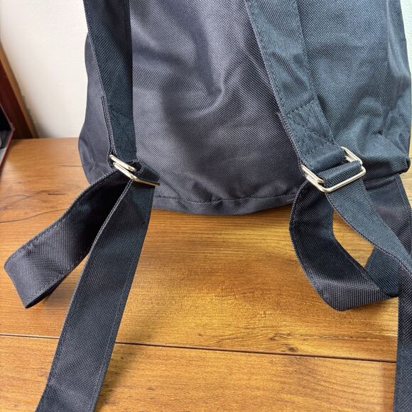 Navy Blue Drawstring Embroidered Sailboat Nautical Backpack Bag Unisex - Picture 9 of 13